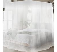Aoreun Mosquitera, mosquitera grande para cama doble, toldo cuadrado de malla, mosquitera portátil decorativa para el hogar para acampar al aire libre, viajes, 200 x 210 x 220 cm (blanco)