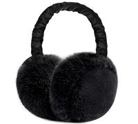 Aoreun Orejeras, orejeras frio, Plegable Tamaño Ajustable orejeras, Suave y confortable Earmuff de invierno resistentes al viento y cálidas, Earmuff Hombres Mujeres, para Deportes Exterior (Negro)