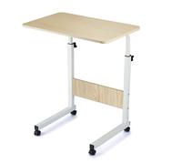 AOREX Mesa auxiliar madera-metal rueda giratorias altura ajustable 60x40x65-89cm acabado mate