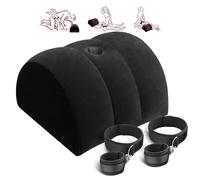 Aorgasms Sexo Cojín Lumbar Bondage Esposas - Juegos Eróticos BDSM Cojín Hinchable Posición Sexo, Esposas Esposas para Pies Bondage Kit Mobiliario Sexo Erótico Juguetes Sexuales para Parejas(Negro)