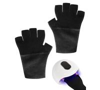 AORHOFJ 1 par Guantes UV para lámpara de uñas de Gel, Guantes Anti UV, Guantes de protección UV UPF50+ para secador de manicura, Guantes sin Dedos para el Cuidado de la Piel de Las uñas