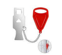 AORHOFJ 1 Pcs Cerradura de Puerta Portátil,Cerradura de Viaje de Seguridad,Cerradura de Puerta de Protección Extra,Dispositivo de Seguridad y Privacidad Extra para Hotel Apartamento Casa(Rojo)