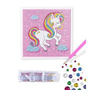 AORHOFJ 1 Set Unicorn Diamond Painting Set, Cuadros de Pintura de Diamantes para Adultos, Pintura de Lácteos para Principiantes, 5D Diamond Painting Full Home Decor Art