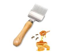 AORHOFJ 1 tenedor para destapar miel, tenedor de apicultor de acero inoxidable con mango,raspador de panal para cosechar y extraer miel, herramienta perfecta de apicultor para colmenas