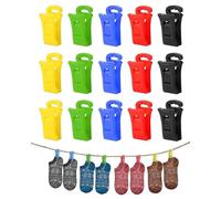 AORHOFJ 15 piezas soporte para calcetines con gancho,soporte para calcetines para lavadora y secadora, el soporte para calcetines con gancho cabe directamente en el caj贸n, no es necesario doblarlo