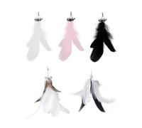 AORHOFJ 5 Piezas Repuestos de Plumas - Recambios de Plumas de Varita para Gatos, Juguetes de Plumas para Gatos con Campana, Juguetes para Gatos Caña, Juguetes para Gatos Interactivos