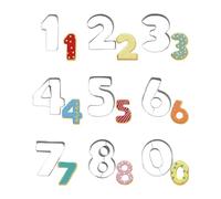 AORHOFJ Cortador de Galletas número,Numeros Moldes Galletas 0-9,Galletas números,Cookie Cutters Juego de 9 cortadores,Molde Galleta Acero Inoxidable,For Cookies,Baking,Cake Decorating,Fondant