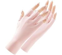 AORHOFJ Guantes UV para Uñas de Gel sin Dedos Protección Tela Ice Silk Fresca para Lámpara UV Manicura SemiPermanente Guantes Antienvejecimiento Piel Cuidado Manos Salon Profesional y Hogar