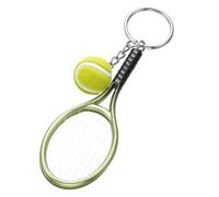 AORHOFJ Llavero de Raqueta de Tenis Mini Novedad Llavero Metal Llavero Pelota de Tenis Colgante Regalos para Deportes Llavero,Pelotas Padel