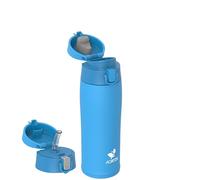 AORIN Botella Agua Acero Inoxidable 18/8 con 2 Tapas, 500ml Botella Agua Niños, Botella Térmica Anti-Fugas, Botella Gimnasio, Termo sin BPA para Deportes, Exterior, Viajes y Escuela