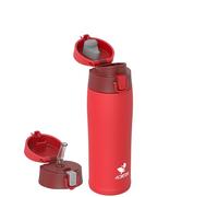 AORIN Botella Agua Acero Inoxidable 18/8 con 2 Tapas, 500ml Botella Agua Niños, Botella Térmica Anti-Fugas, Botella Gimnasio, Termo sin BPA para Deportes, Exterior, Viajes y Escuela