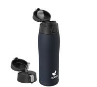 AORIN Botella Agua Acero Inoxidable 18/8 con 2 Tapas, 750ml Botella Agua Niños, Botella Térmica Anti-Fugas, Botella Gimnasio, Termo sin BPA para Deportes, Exterior, Viajes y Escuela