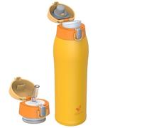 AORIN Botella Agua Acero Inoxidable 18/8 con 2 Tapas, 750ml Botella Agua Niños, Botella Térmica Anti-Fugas, Botella Gimnasio, Termo sin BPA para Deportes, Exterior, Viajes y Escuela