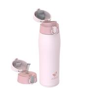 AORIN Botella Agua Acero Inoxidable 18/8 con 2 Tapas, 750ml Botella Agua Niños, Botella Térmica Anti-Fugas, Botella Gimnasio, Termo sin BPA para Deportes, Exterior, Viajes y Escuela