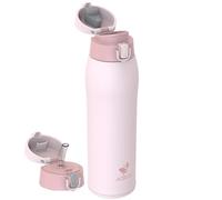 AORIN Botella Agua Acero Inoxidable 18/8 con 2 Tapas, 950ml Botella Agua Niños, Botella Térmica Anti-Fugas, Botella Gimnasio, Termo sin BPA para Deportes, Exterior, Viajes y Escuela
