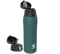 AORIN Botella Agua Acero Inoxidable 18/8 con 2 Tapas, 950ml Botella Agua Niños, Botella Térmica Anti-Fugas, Botella Gimnasio, Termo sin BPA para Deportes, Exterior, Viajes y Escuela