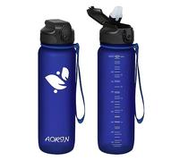 AORIN Botella Agua con Pajita, 750ml/1L/1.5L Botella para Niños sin BPA, Tritan Botella Deportiva Sin BPA & Prueba de Fugas