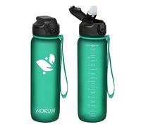 AORIN Botella Agua con Pajita, 750ml/1L/1.5L Botella para Niños sin BPA, Tritan Botella Deportiva Sin BPA & Prueba de Fugas