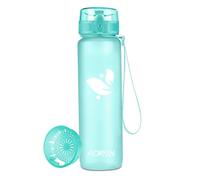 AORIN Botella Agua Deporte - 1000ml - Botella Agua Niños Sin BPA，Impermeable y Reutilizable，Apertura con un Solo botón，Aplicar a Sport, Gimnasio, Trekking，Bicicleta