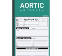 Aortic Aneurysm: Book to Log Blood Pressure and Heart Rate Along WIth Blank Diet Plan - For Dissecting and Abdominal Aortic Aneurysm Treatment