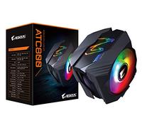 AORUS ATC800 - Enfriador de CPU con funciones inteligentes RGB, ventiladores dobles optimizados de 120 mm de alto flujo de aire, 6 tubos de calor de cobre de alto rendimiento, tecnología Heatpipe