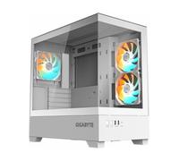 GIGABYTE Caja PC C201 Panoramic Ice – m-ATX Torre media, 3 ventiladores, USB 3.0, RGB Fusion