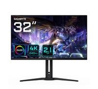 GIGABYTE Monitor de juegos OLED AORUS FO32U2P de 32” - 3840 x 2160 (UHD), 240Hz, 0.03ms, 250 cd/m², KVM, FreeSync Premium Pro, DisplayHDR True Black 400, DisplayPort 2.1