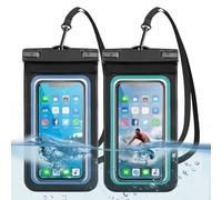 AORVYUI Funda impermeable para smartphone 30M/IPX8, funda universal para iPhone 15 14 13 12 11 Pro Max Plus XS XR X 8 Galaxy S23 S22 S21 S20 hasta 7"-2 piezas