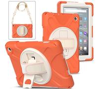 Aosailjet Funda Amazon Fire 7 2022 (7" 12ª Gen), Híbrido Tres Capas Funda Carcasa Protector con Correa de Bandolera/Correa de Mano, 360 Rotación Kickstand para Amazon Fire 7 2022 (7" 12ª Gen)