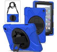 Aosailjet Funda Amazon Fire 7 2022 (7" 12ª Gen), Híbrido Tres Capas Funda Carcasa Protector con Correa de Bandolera/Correa de Mano, 360 Rotación Kickstand para Amazon Fire 7 2022 (7" 12ª Gen)