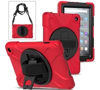 Aosailjet Funda Amazon Fire 7 2022 (7" 12ª Gen), Híbrido Tres Capas Funda Carcasa Protector con Correa de Bandolera/Correa de Mano, 360 Rotación Kickstand para Amazon Fire 7 2022 (7" 12ª Gen)