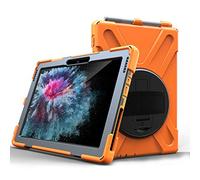 Aosailjet Funda Microsoft Surface Go 3 10.5" 2021, Híbrido Tres Capas Funda Carcasa Protector con Correa de Mano y Portalápiz, 360 Rotación Kickstand para Microsoft Surface Go 3 10.5" 2021 (Naranja)