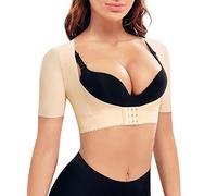 AOSBOEI Moldeador de brazo superior para mujer, mangas de compresión postcirugía, corrector de postura más delgado, Beige, M