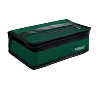 AOSBOS - Bolsa de comida para mujer, hombre, pequeño, para almuerzo, para mantener caliente y frío, refrigerador flexible, aislante para oficina, escuela, pícnic, verde esmeralda