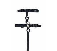 AOSIWM Faux Dashi Solid Black Cat Harness + Leash