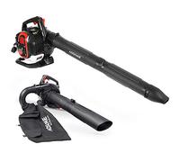 AOSOME ASBV3405 Soplador Aspirador Trituradora Térmica de Hojas de Jardín, 3 en 1, Motor de Gasolina de 2 Tiempos, Fácil de Arrancar, 25,4CC, Bolsa Colectora 60L