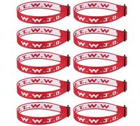 Aospkle Paquete de 10 pulseras cristianas WWJD para mujeres y hombres, pulseras de regalos cristianos, pulseras WWJD - Pulsera ¿Qué haría Jesús?, Fibra de poliéster, No es una piedra preciosa