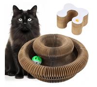 Aosrioylt Kitty Spin Cat, Rascador Interactivo for Gatos, Feline Kingdom con Bola Y Campana, Juego De Gato Cartón, Un Diseño Reversible Duradero, Adecuado Todos Los Tamaños(1set)