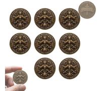 Aosrioylt Moneda de Bendición para Motociclistas, para Hombres y Mujeres, para Viajar con Libertad, para un Viaje Seguro, como Regalo de Bolsillo, como Moneda de Desafío para Motociclistas(8pcs)