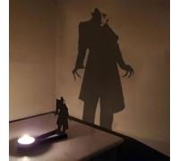 Aosrioylt Portavelas Nosferatu de Halloween, candelabro de terror, decoración de metal, familia, amigos (1PCS-E)