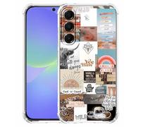 AOSSXIN Funda de Jesús y vaquero para Samsung Galaxy A36, citas cristianas y collage de vaquera occidental, funda de TPU suave a la moda, A36