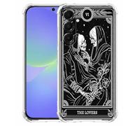 AOSSXIN The Lovers Tarot - Funda para Samsung Galaxy A36, diseño de calavera negra hippie, funda de TPU suave y moderna, A36