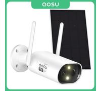 AOSU 100% sin cables 3MP Wifi cámara Solar exterior batería integrada cámara de seguridad Color visión nocturna Audio bidireccional CCTV Cam