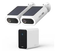 aosu 4K UHD AI Cámara de vigilancia Exterior Solar batería 2-CAM Kit con HomeCortex reconocimiento Facial análisis Comportamiento detección de Personas/vehículos/Animales 32GB Local Ampliable a 16TB