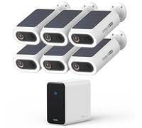 aosu 4K UHD AI Cámara de vigilancia Exterior Solar batería 6-CAM Kit con HomeCortex reconocimiento Facial análisis Comportamiento detección de Personas/vehículos/Animales 32GB Local Ampliable a 16TB