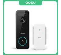 AOSU 5MP Ultra HD 2,4/5G WiFi Video timbre cámara exterior PIR detección de movimiento Audio bidireccional timbre de puerta inalámbrico soporte Alex