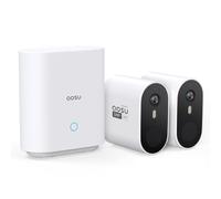 aosu Cámara de vigilancia Exterior 2K batería de 240 días 2 Kit Aosubase 32GB Local sin ABO cámara inalámbrica Sensor de Movimiento Alarma de luz y Sonido Audio bidireccional (3K 2-Set con Aosubase)
