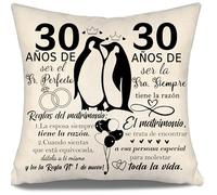 Aosumin 30 años de ser el Sr 30 años de ser la Sra. Siempre Tiene la razón Fundas de cojín para Parejas Marido Esposa Mamá Papá Tía Tío Amigos Mujeres Hombres Feliz 30 Aniversario Regalo (30-b)