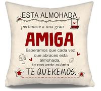Aosumin Esperamos Que Cada Vez Que abraces Esta Almohada te recuerde cuánto te Queremos Fundas de cojín para Amigas Cumpleaños Graduación Navidad Regalo Amiga Recordatorio (Amiga-b)