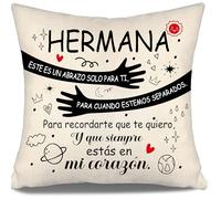 Aosumin Este es un Abrazo Solo para ti para Cuando estemos Separados Fundas de Cojín Regalo para Hermanas Regalo de Cumpleaños Regalo de Abrazo para Hermanas (Hermana-a)